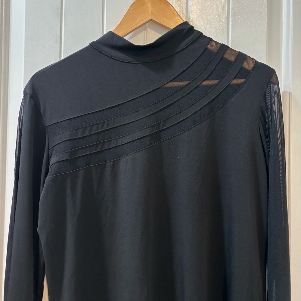 Anatomie Blouse Long Sleeve Sheer Accents Size XL - Picture 4 of 6